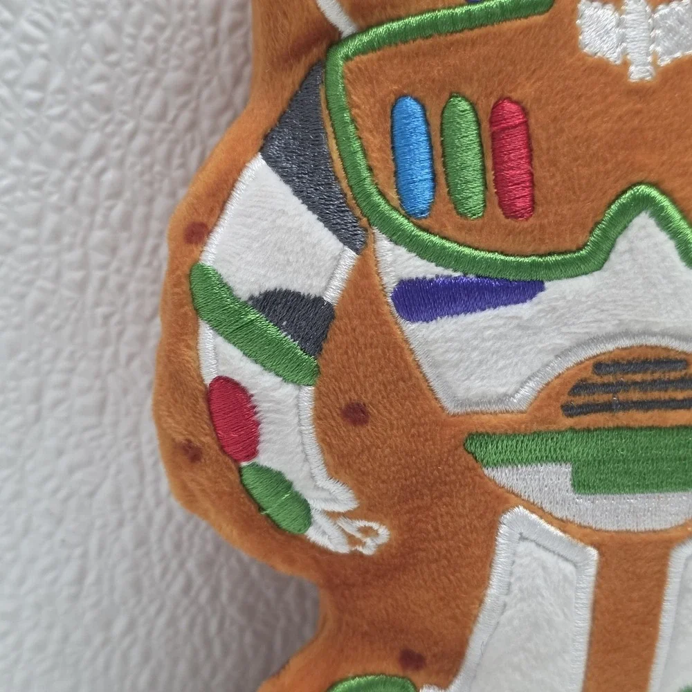 Chewy Pixar Buzz Lightyear Gingerbread Cookie Squeak Plush Toy